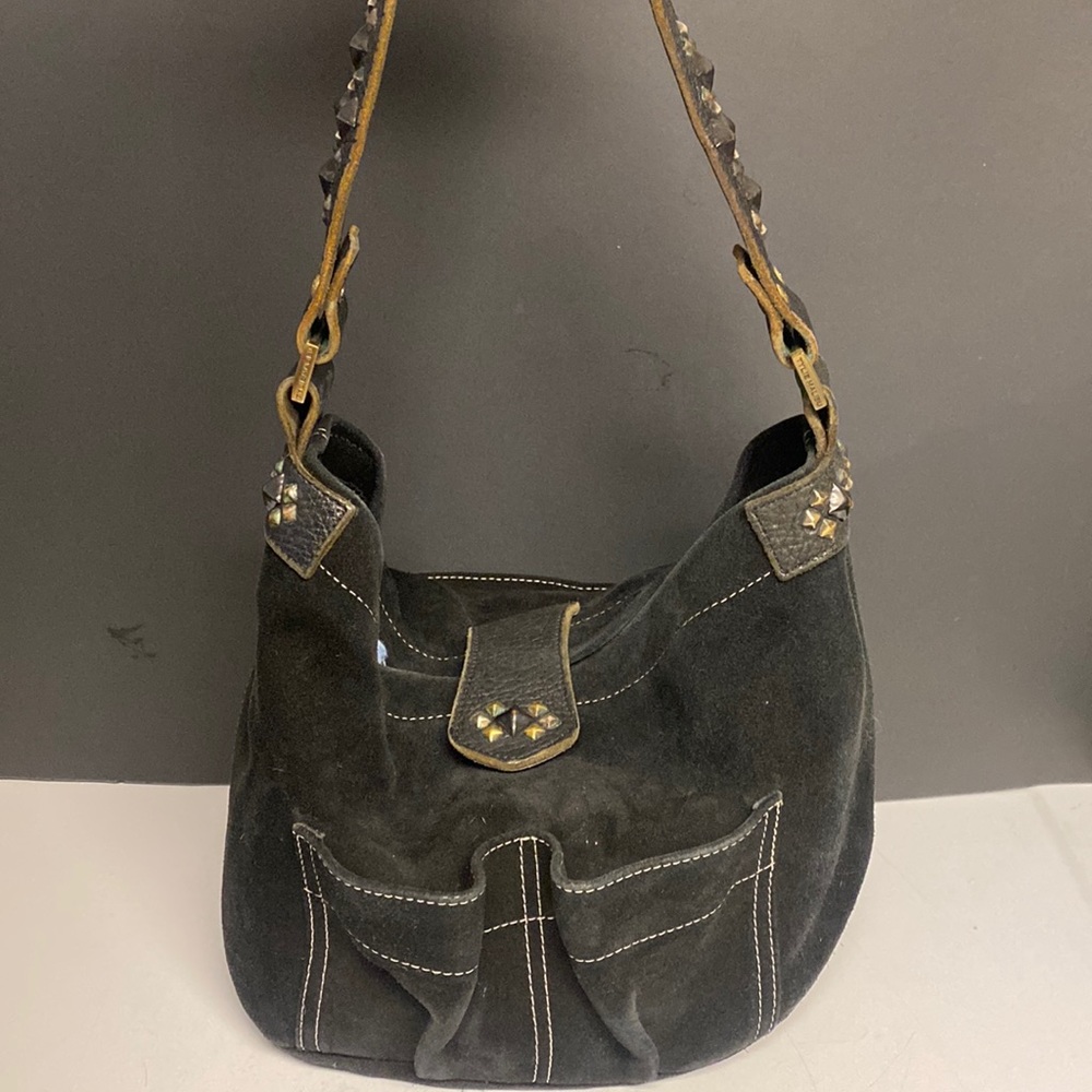 TYLIE MALIBU Suede Shoulder Bag Studded Purse